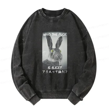 Tokyo-Tiger Who Is Alice? Washed Sweatshirt