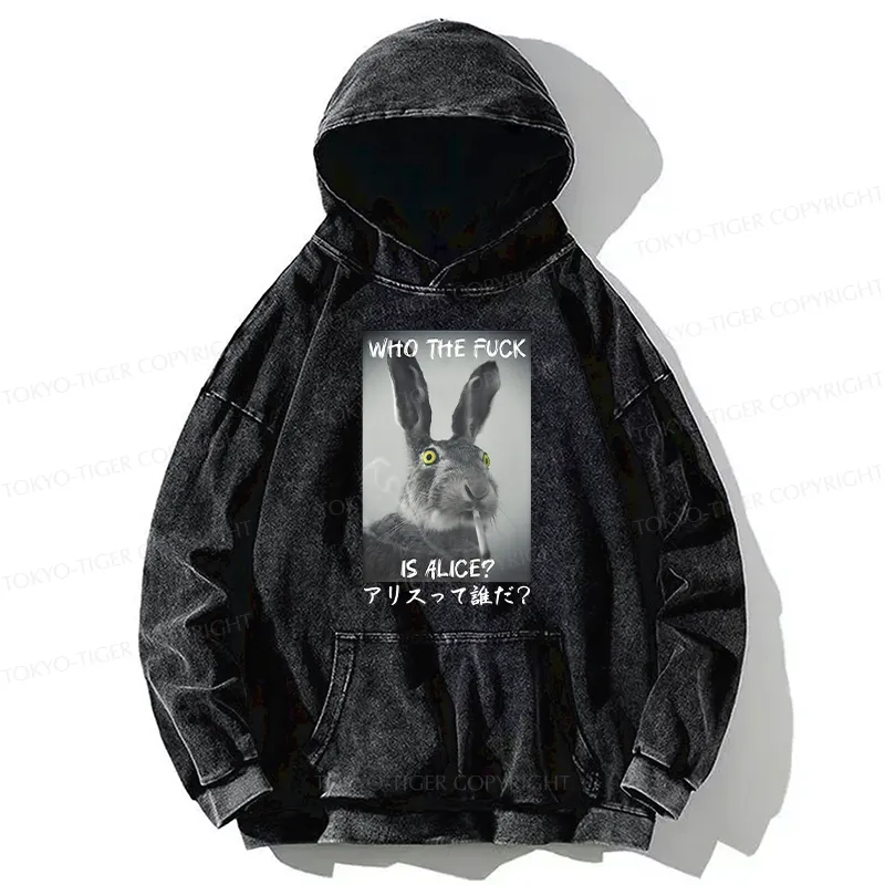 Tokyo-Tiger Who Is Alice? Washed Hoodie Sale
