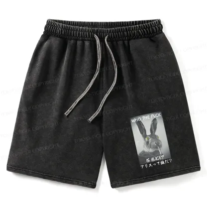 Tokyo-Tiger Who Is Alice? Washed Shorts