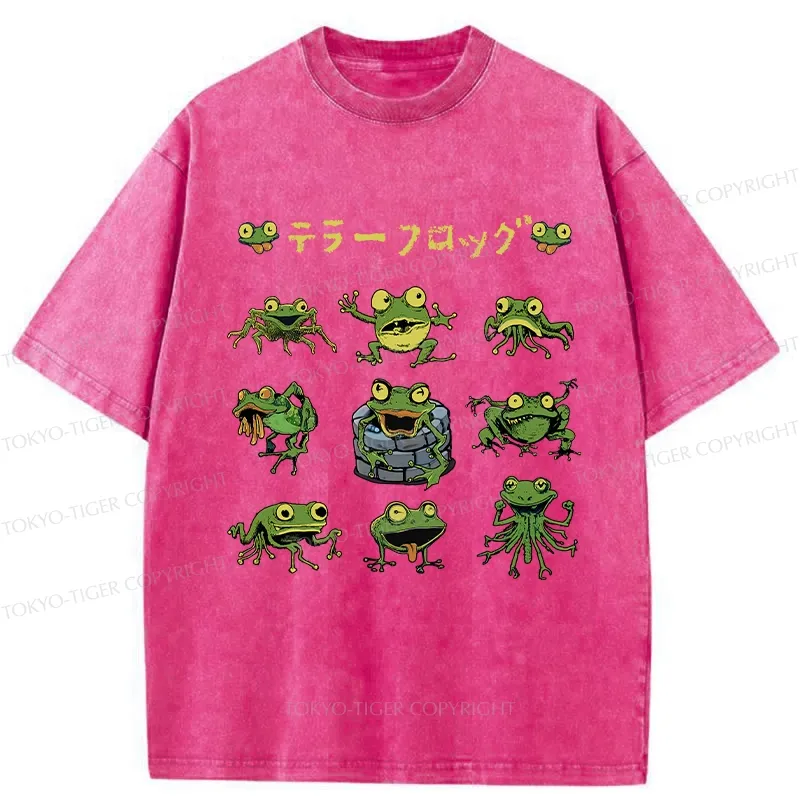 Tokyo-Tiger Terror Frog Washed T-Shirt