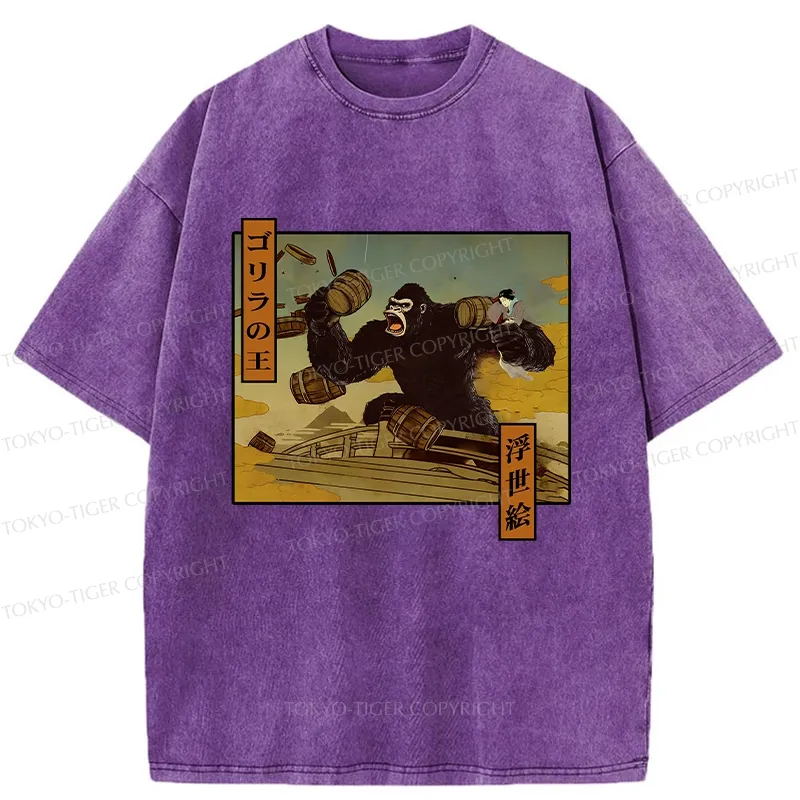 Tokyo-Tiger The Gorilla King Japanese Washed T-Shirt