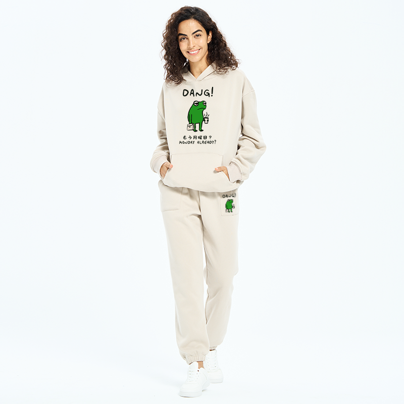 Tokyo-Tiger Is It Already Monday Fleece Lined Hoodie Set