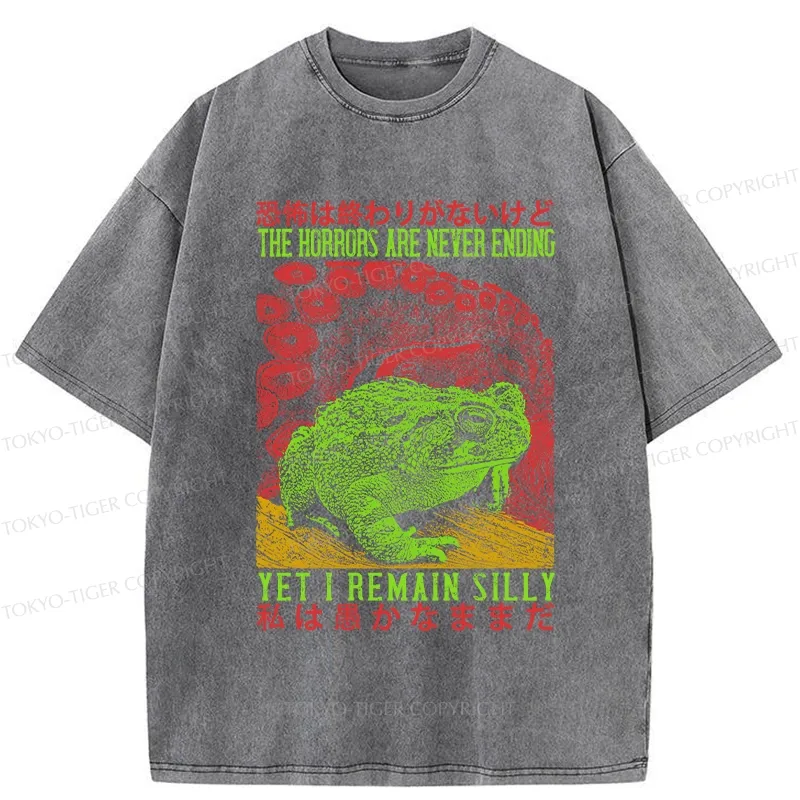 Tokyo-Tiger The Horrors Are Never Ending Washed T-Shirt