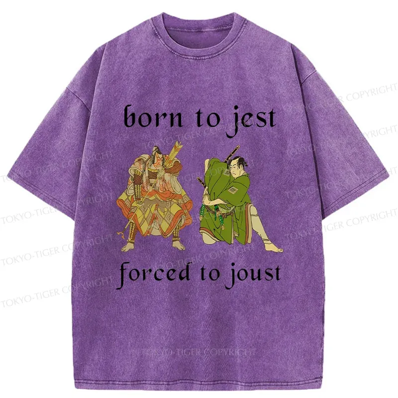 Tokyo-Tiger Duel Of Samurai Funny Washed T-Shirt