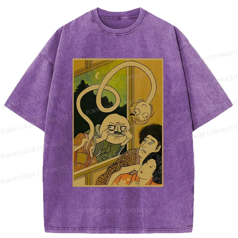 Tokyo-Tiger Scary Japanese Monster Washed T-Shirt
