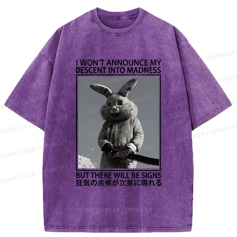 Tokyo-Tiger Rabbit Goes Into Madness Washed T-Shirt