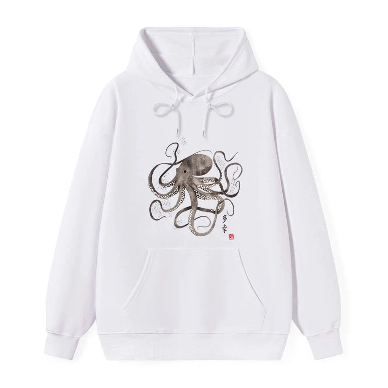 Tokyo-Tiger Octopus Japanese Calligraphy Classic Hoodie