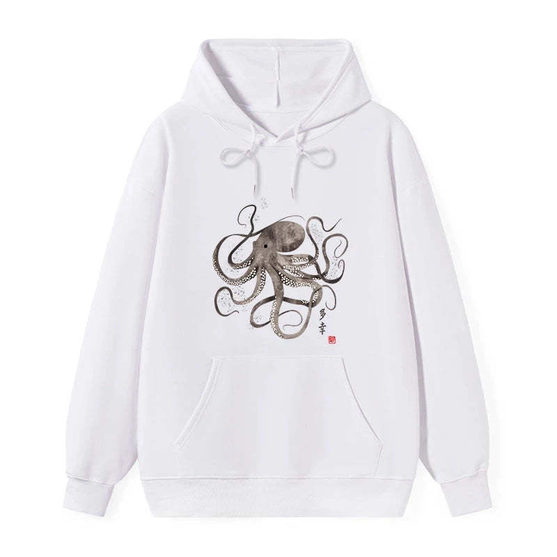 Tokyo-Tiger Octopus Japanese Calligraphy Classic Hoodie
