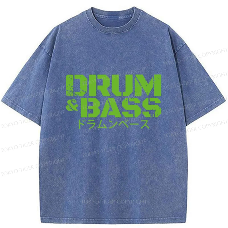 Tokyo-Tiger Drum And Bass Kanji Washed T-Shirt