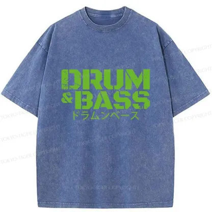 Tokyo-Tiger Drum And Bass Kanji Washed T-Shirt