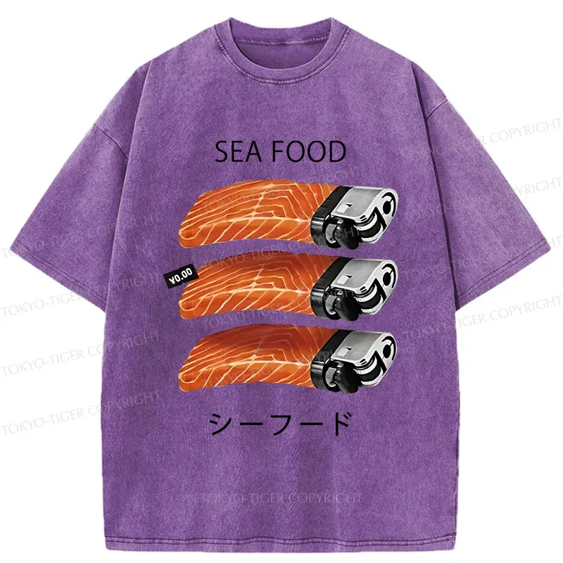 Tokyo-Tiger Salmon Lighter Washed T-Shirt