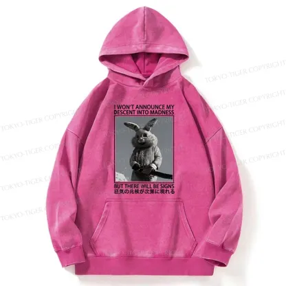 Tokyo-Tiger Rabbit Goes Into Madness Washed Hoodie
