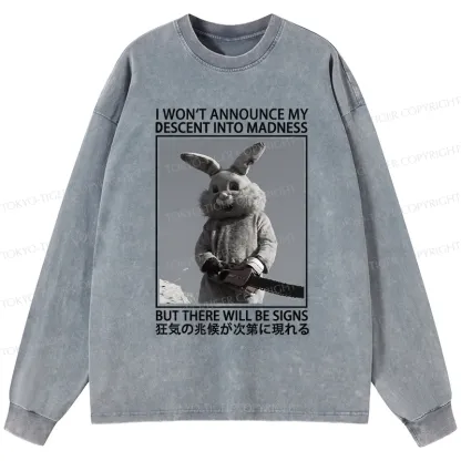 Tokyo-Tiger Rabbit Goes Into Madness Washed Long Sleeve T-Shirt