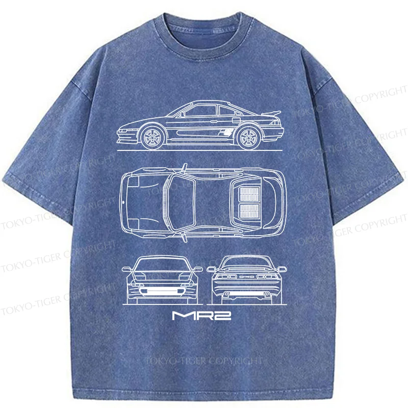 Tokyo-Tiger Japanese Classic Cars Washed T-Shirt