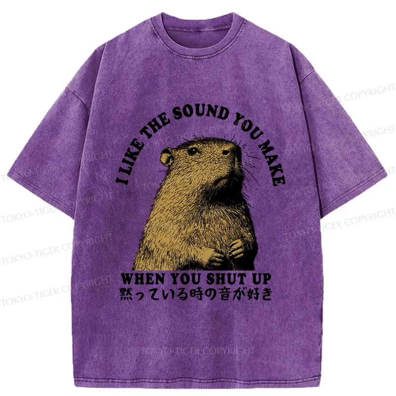 Tokyo-Tiger I Like The Sound Of Silence Washed T-Shirt