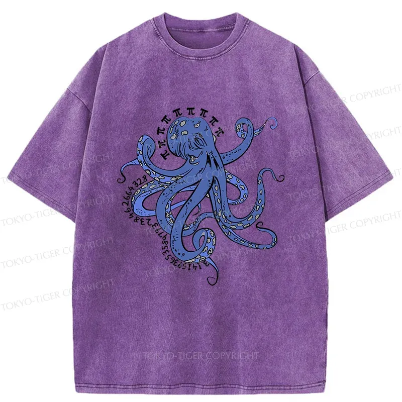 Tokyo-Tiger Pi Octopus Washed T-Shirt