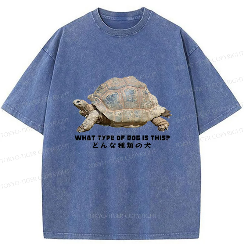 Tokyo-Tiger Slow Crawling Dog Washed T-Shirt