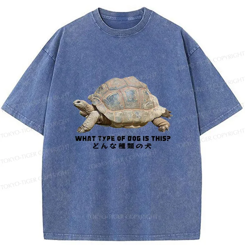 Tokyo-Tiger Slow Crawling Dog Washed T-Shirt