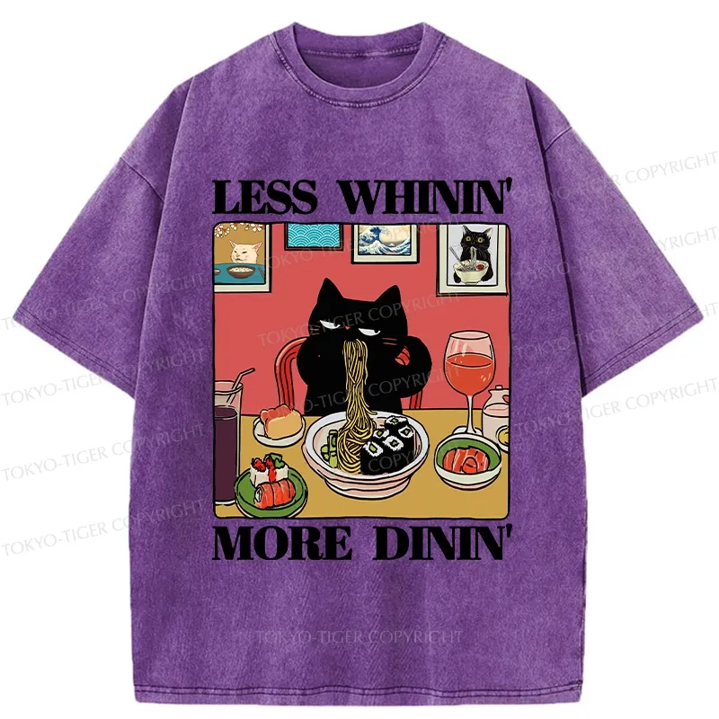 Tokyo-Tiger Less Whinin' More Dinin' Washed T-Shirt