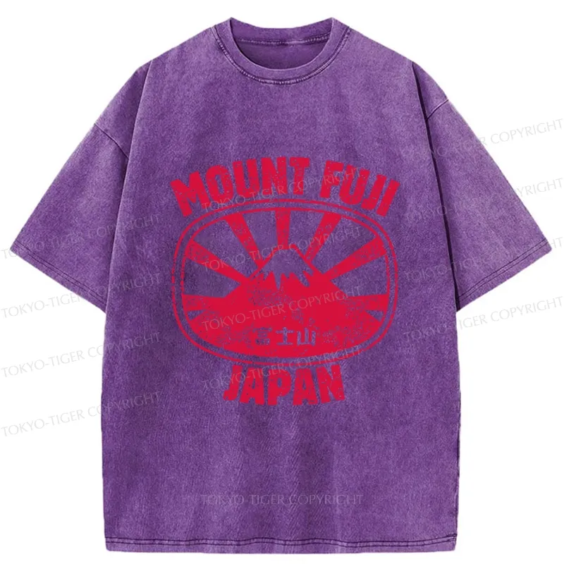 Tokyo-Tiger Mount Fuji Japan Washed T-Shirt