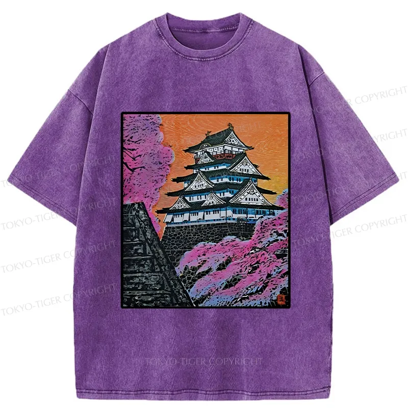 Tokyo-Tiger Vintage Osaka Castle Washed T-Shirt