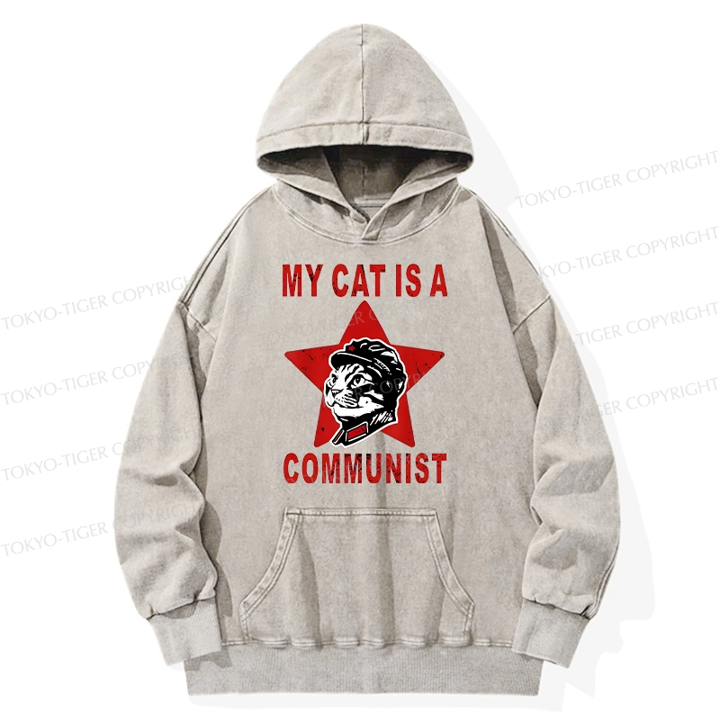 Tokyo-Tiger Funny Cat-ism Washed Hoodie