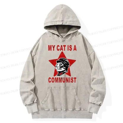 Tokyo-Tiger Funny Cat-ism Washed Hoodie