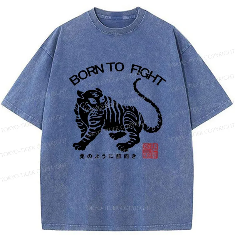 Tokyo-Tiger Retro Tiger Washed T-Shirt