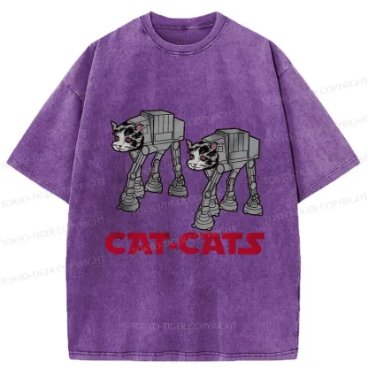 Tokyo-Tiger Walking Robot Cat Washed T-Shirt