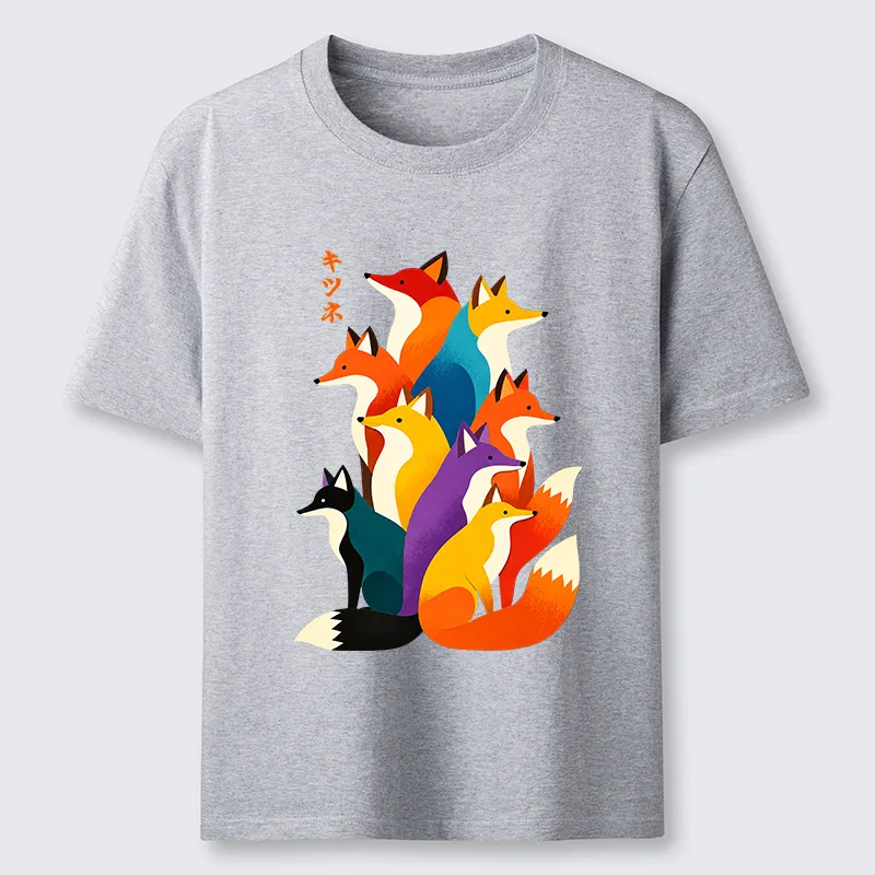 Tokyo-Tiger Colorful Fox Crew Classic T-Shirt