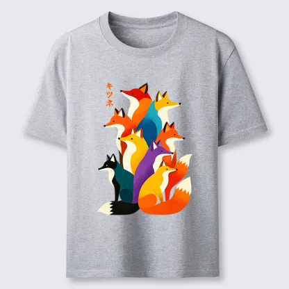 Tokyo-Tiger Colorful Fox Crew Classic T-Shirt