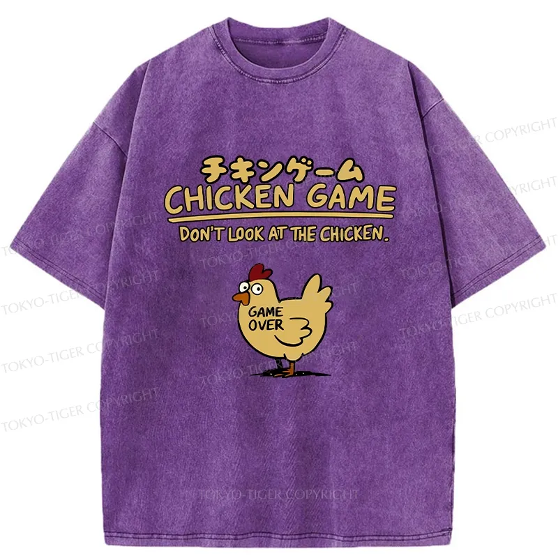Tokyo-Tiger Don't Look At The Chicken Washed T-Shirt