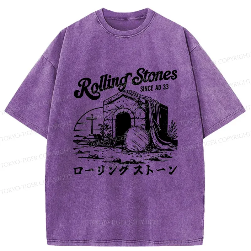 Tokyo-Tiger Funny Easter Washed T-Shirt