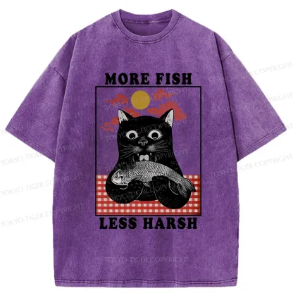 Tokyo-Tiger More Fish Less Harsh Washed T-Shirt