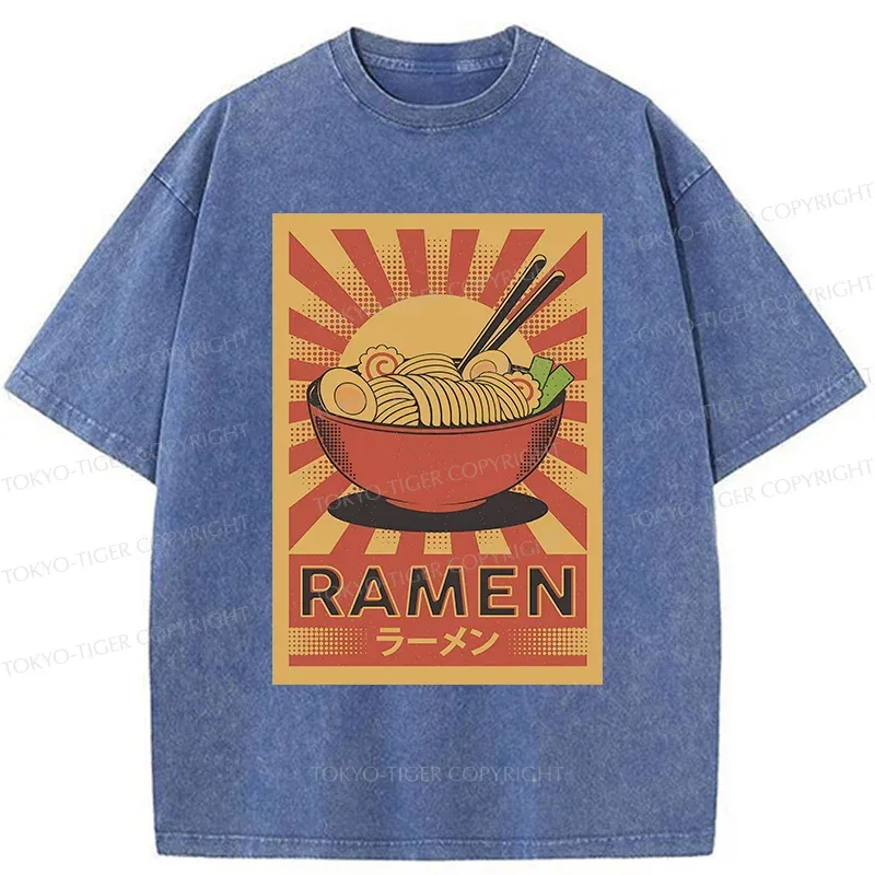 Tokyo-Tiger Retro Ramen Washed T-Shirt