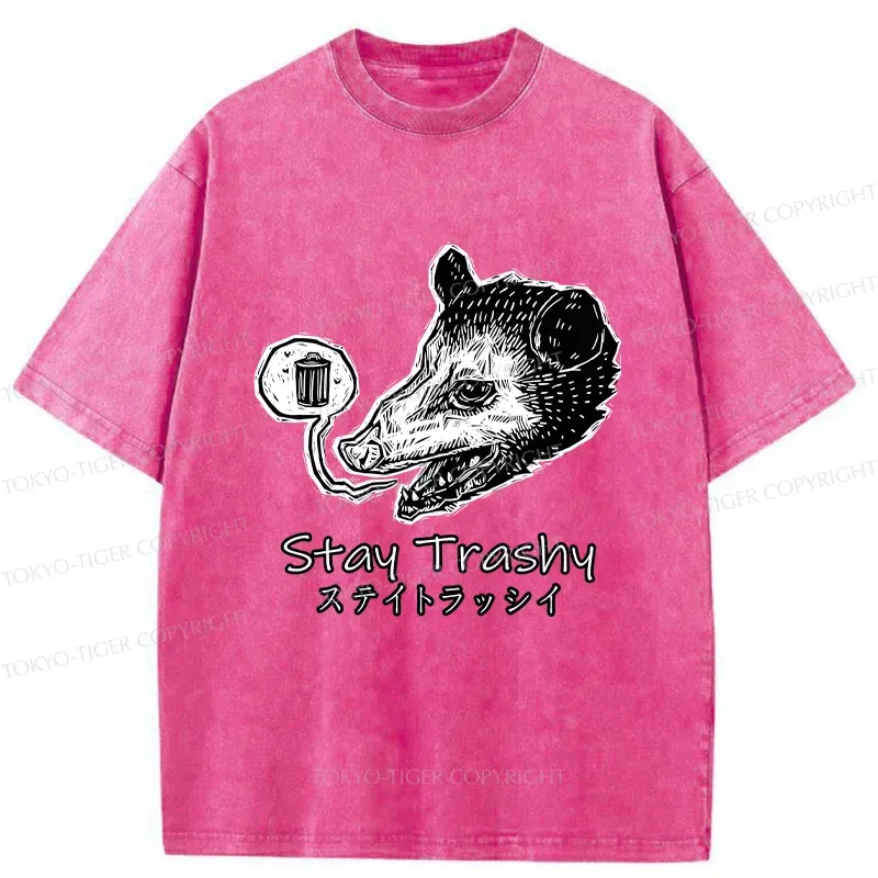 Tokyo-Tiger Stay Trashy Washed T-Shirt