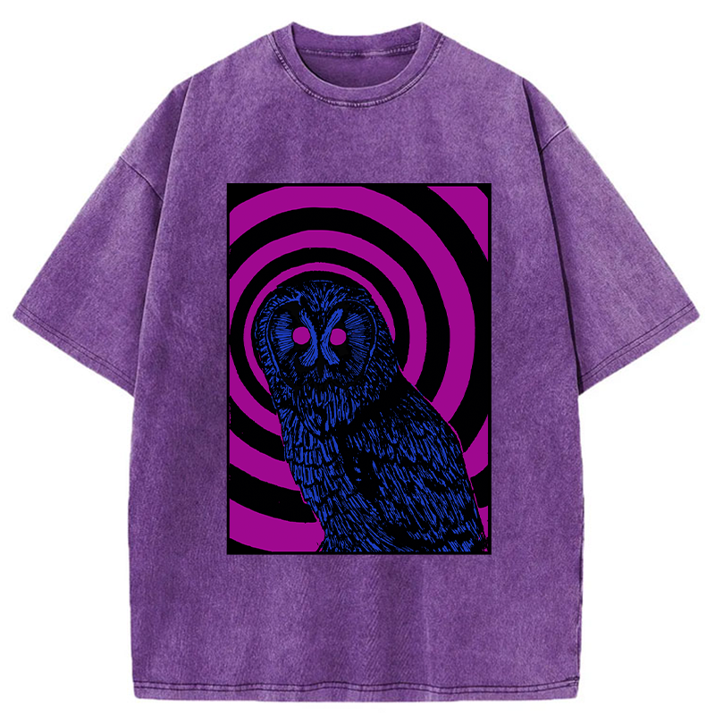Tokyo-Tiger Psychedelic Owl Washed T-Shirt