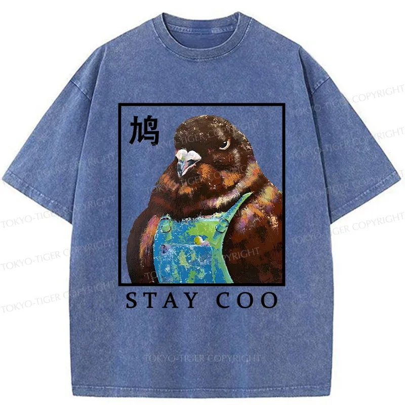 Tokyo-Tiger Keep Cool Pigeon Washed T-Shirt