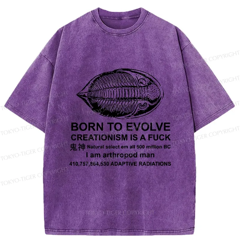 Tokyo-Tiger Born To Evolve Washed T-Shirt