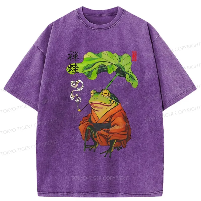 Tokyo-Tiger Zen Frog Washed T-Shirt