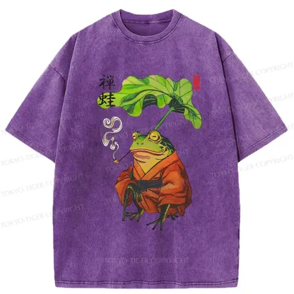 Tokyo-Tiger Zen Frog Washed T-Shirt