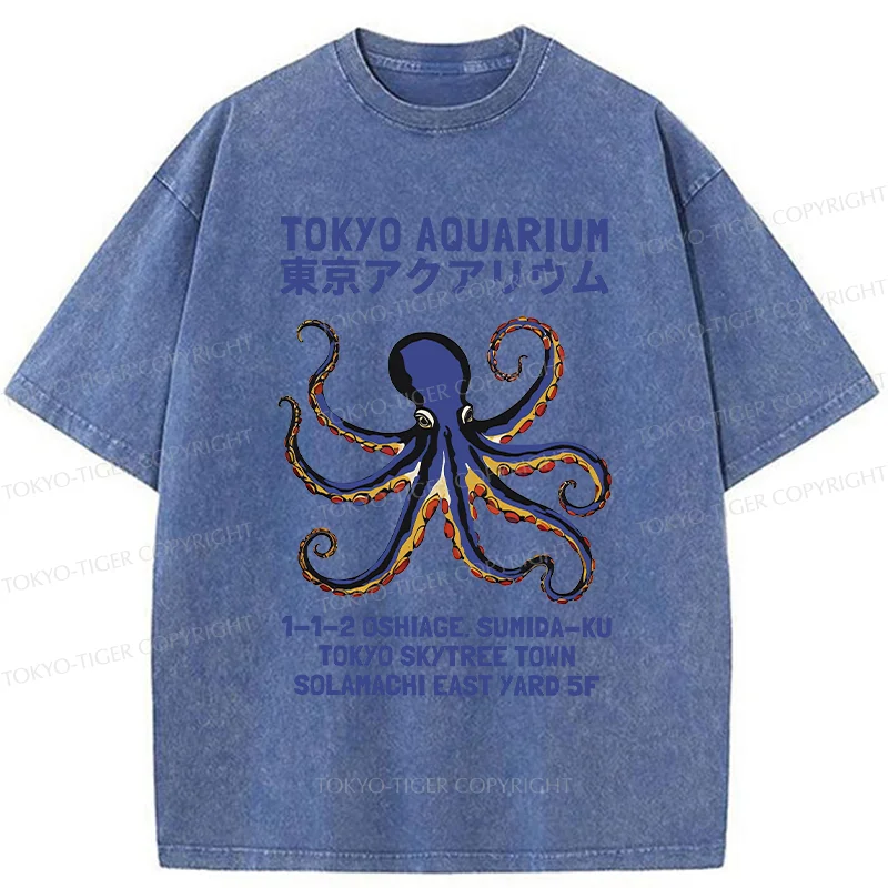 Tokyo-Tiger Tokyo Aquarium Washed T-Shirt
