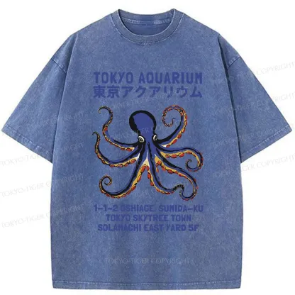 Tokyo-Tiger Tokyo Aquarium Washed T-Shirt