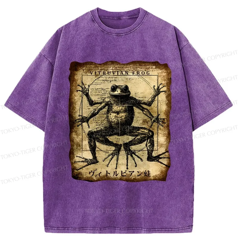 Tokyo-Tiger Vitruvian Frog Washed T-Shirt