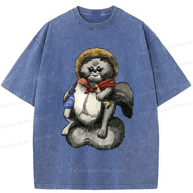 Tokyo-Tiger Japanese Mascot Washed T-Shirt