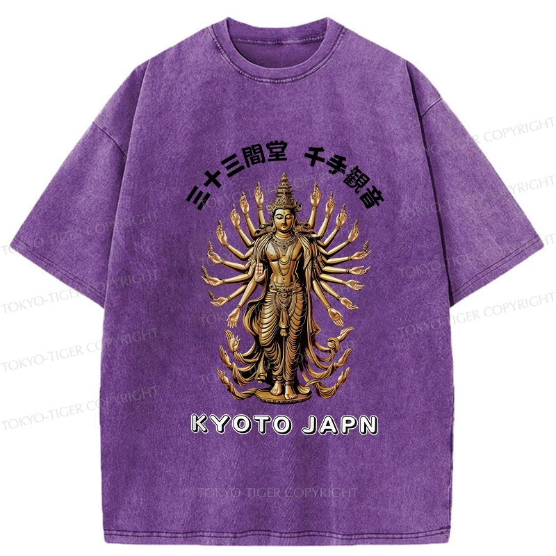 Tokyo-Tiger Senju Kannon Washed T-Shirt