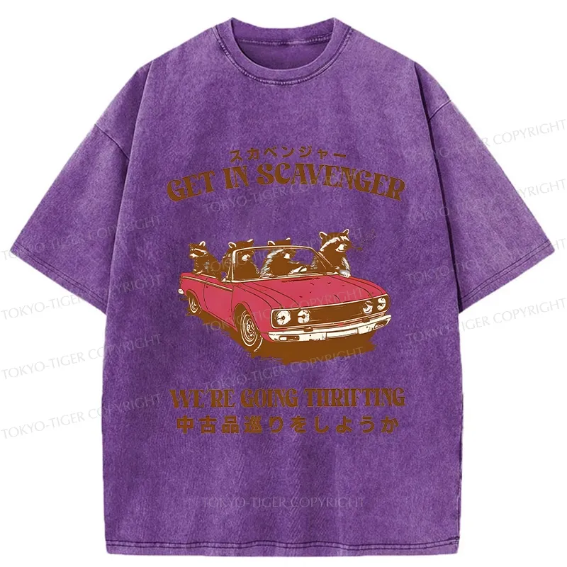 Tokyo-Tiger Get In Scavenger Washed T-Shirt