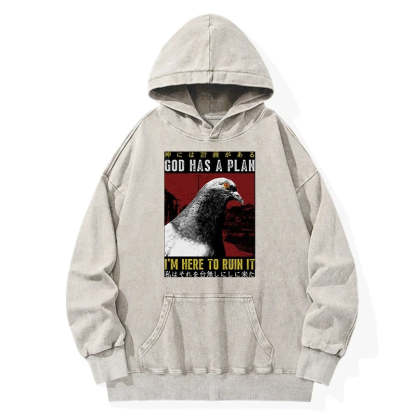 Tokyo-Tiger Pigeons That Want To Break The Plan Washed Hoodie