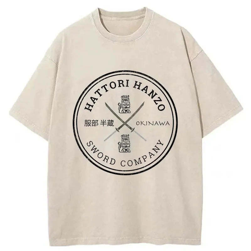 Tokyo-Tiger Hattori Hanzo Sword Company Washed T-Shirt Sale