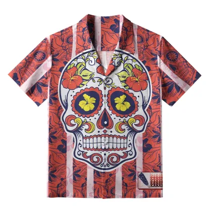 Tokyo-Tiger Blooming Skull Aloha Hawaiian Shirt